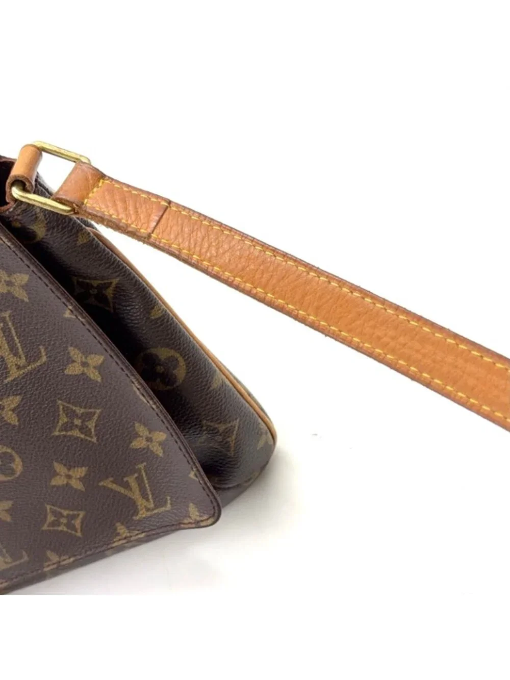 Louis Vuitton Musette Tango Long Strap Monogram Leather Brown Light Shoulder